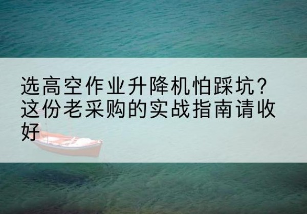 新城高空作业升降机厂家推荐-选高空作业升降机怕踩坑？这份老采购的实战指南请收好